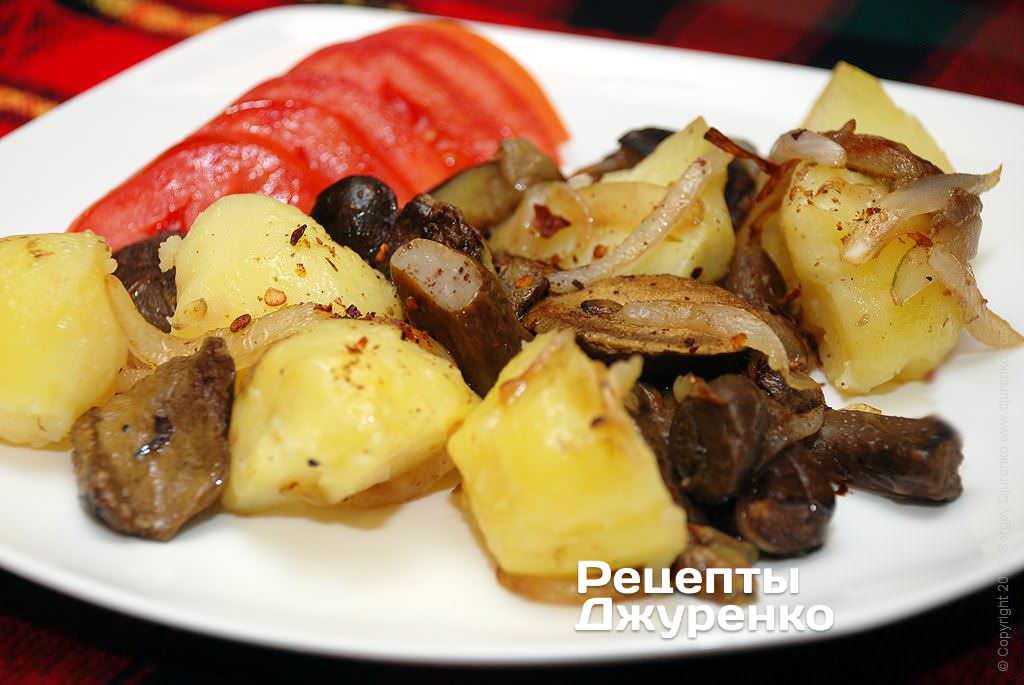 Картофель с грибами - вкусное с белыми или польскими грибами